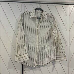 Arket striped linen shirt - M (uk 38)